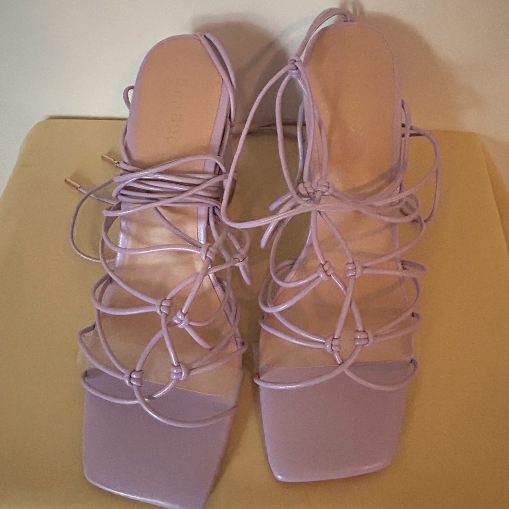 Lavender Strappy Heels and Handbag Set size 10 nwt - Picture 14 of 16